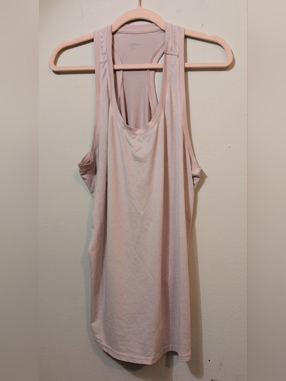 Jockey Blush Pink Stretch Racerback Tank Peach Size L